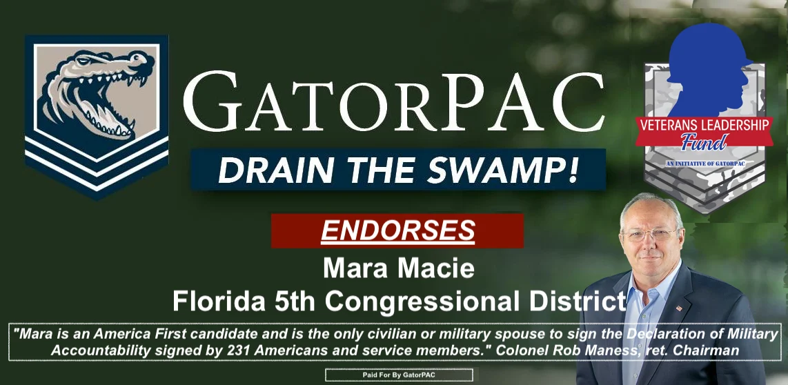 GatorPAC Endorses Military Spouse Mara Macie in Bid to Unseat Incumbent John Rutherford in Florida’s 5th District